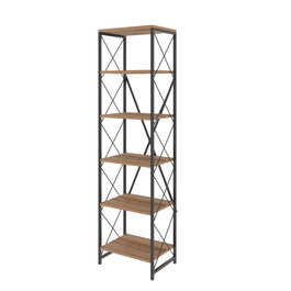 Hanah Home Suadiye Estantería Industrial Pino Atlántico y Negro